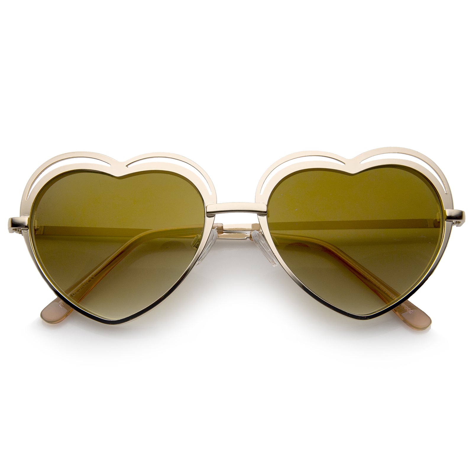 Heart sunglasses store metal frame