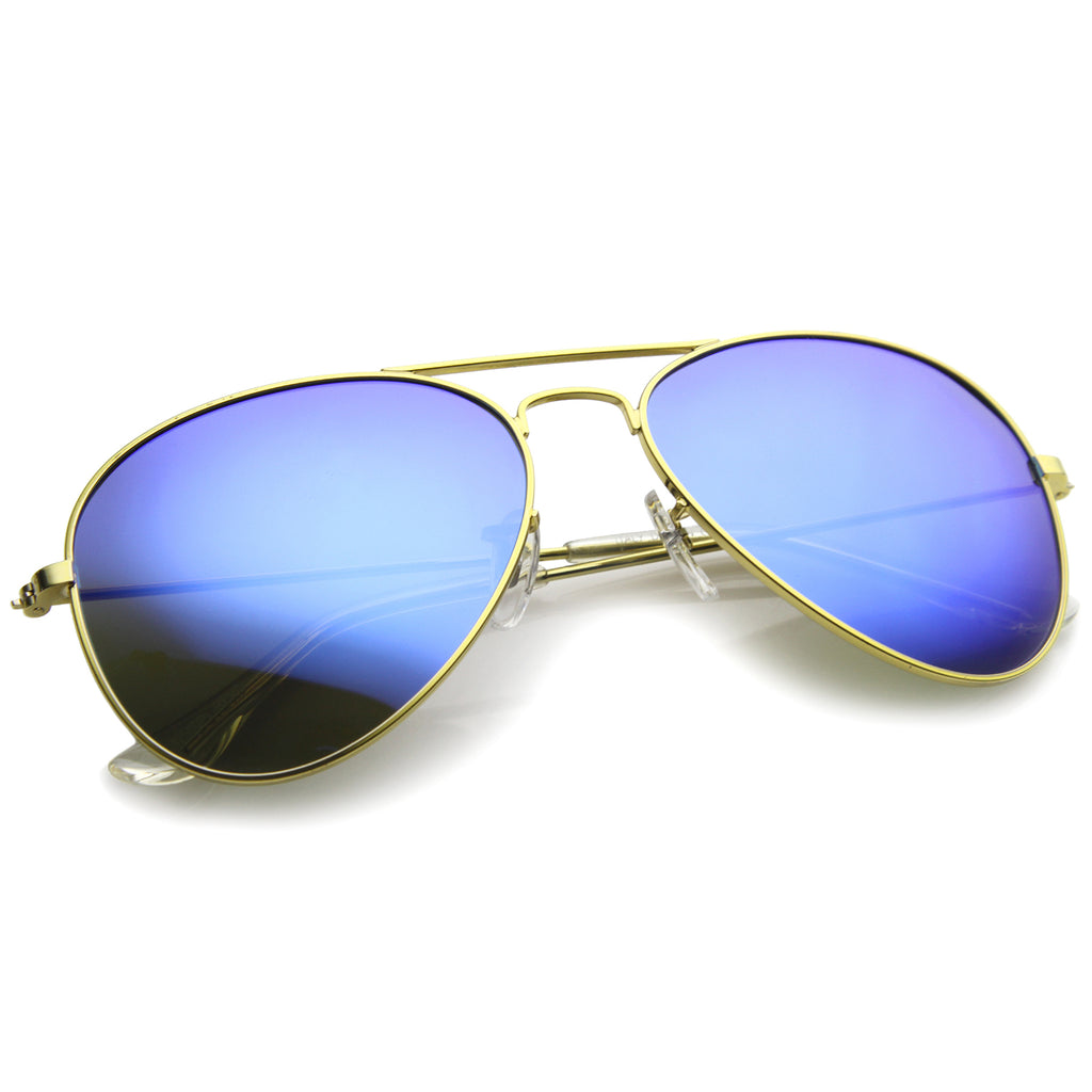 Gold / Blue Mirror