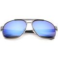 Gunmetal-Matte Black / Blue Mirror