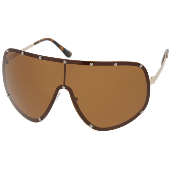 Top Gun Polarized Aviator Rivet Sunglasses