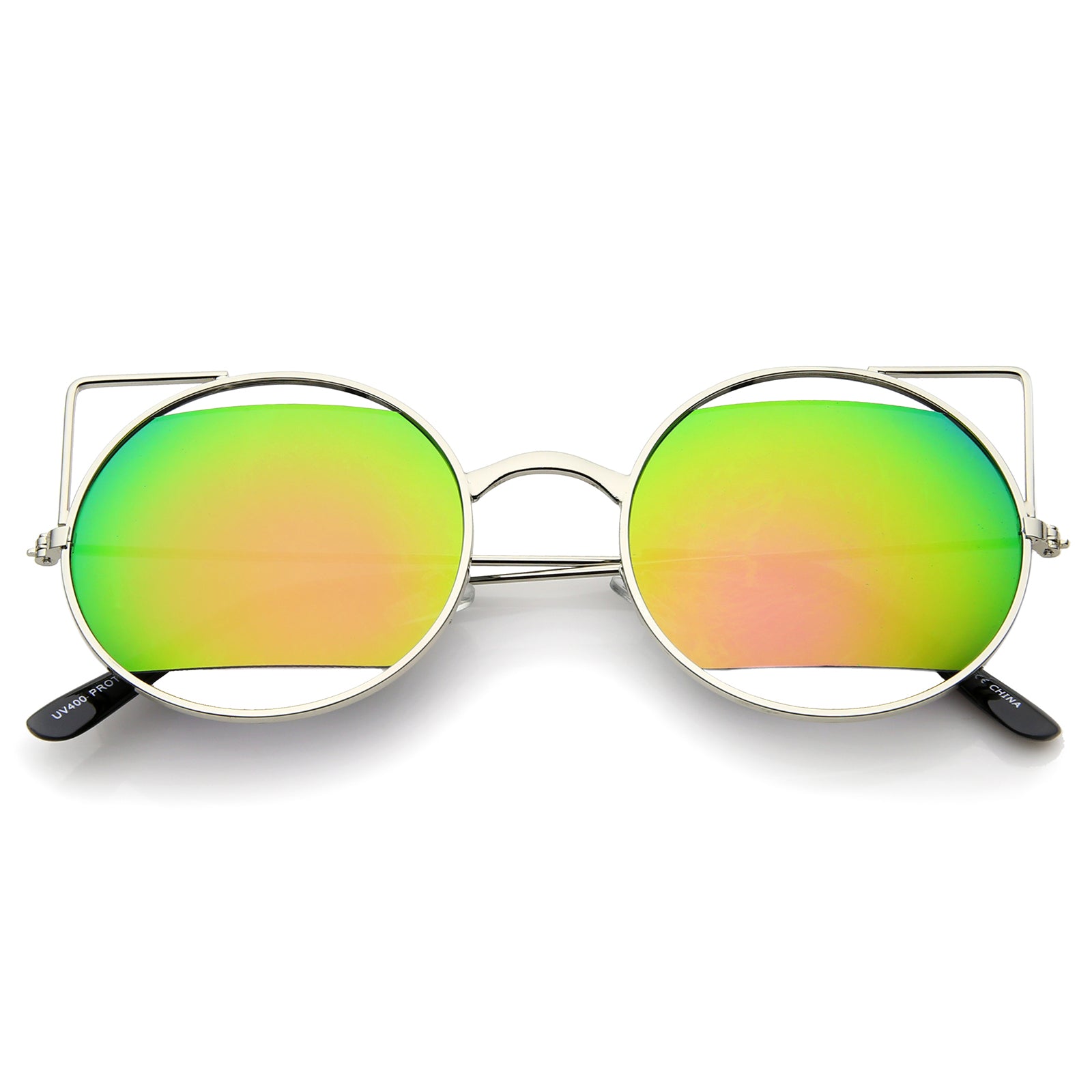 Silver / Pink-Green Mirror