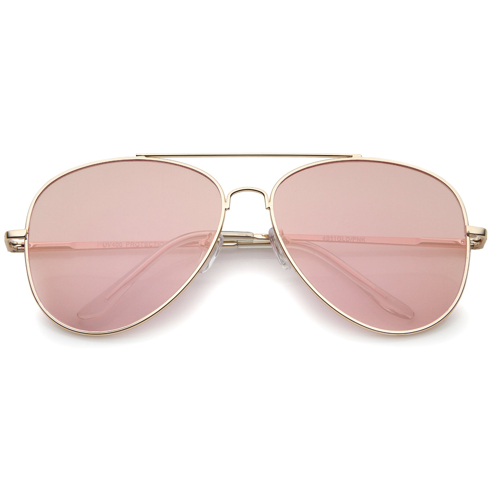 Gold Pink Lens Pilot Mask Pink Lens Sunglasses With Flower Mirror