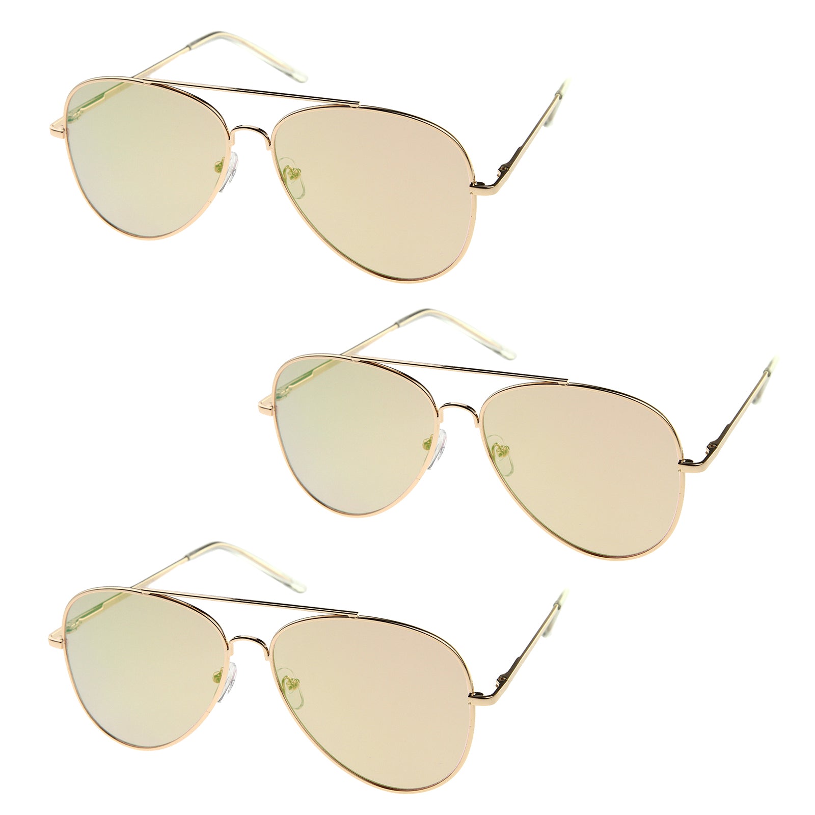 3 Pack | Gold / Pink Mirror