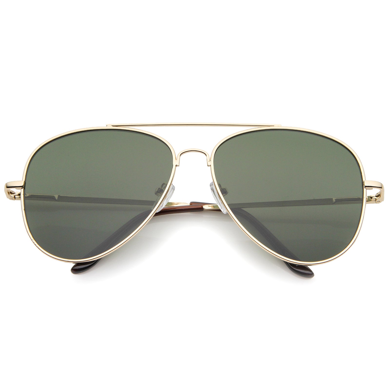 Large Classic Full Metal Teardrop Flat Lens Aviator