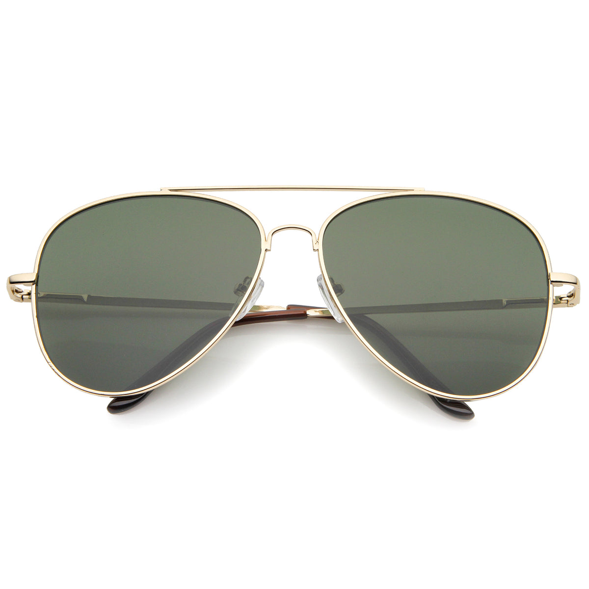 Large Classic Full Metal Teardrop Flat Lens Aviator Sunglasses 60mm Sunglassla 