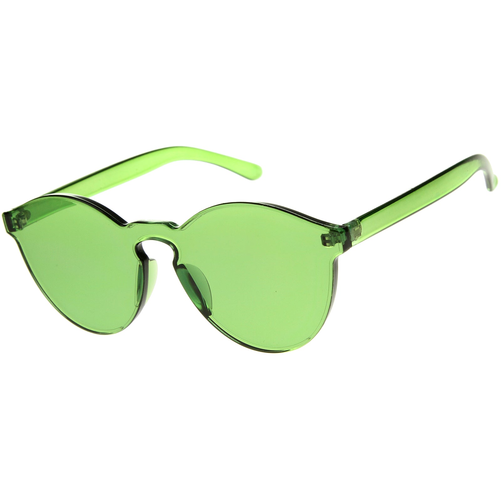 grinderPUNCH Tinted Colorful Lens Rimless Sunglasses - Transparent Squ