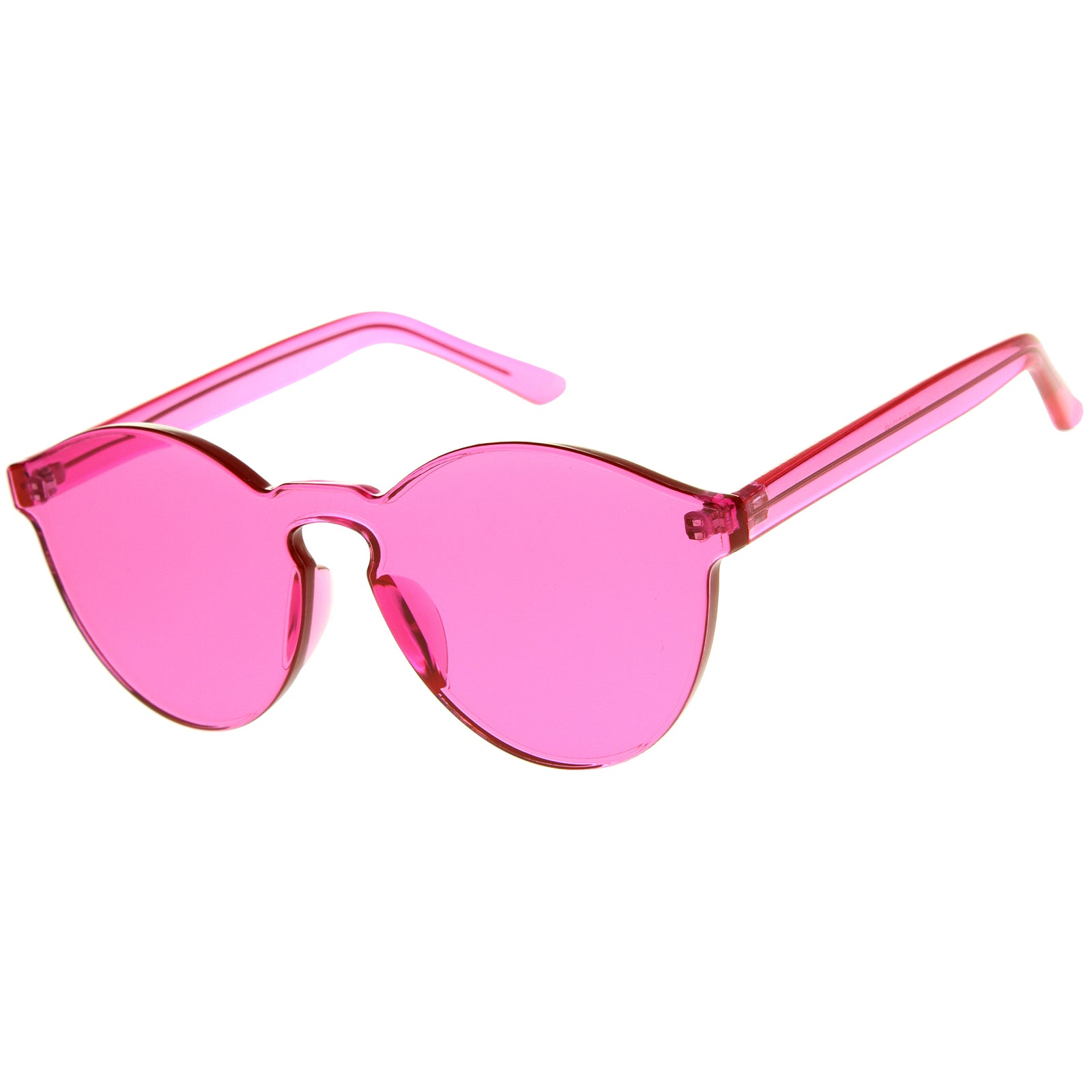 grinderPUNCH Tinted Colorful Lens Rimless Sunglasses - Transparent Squ