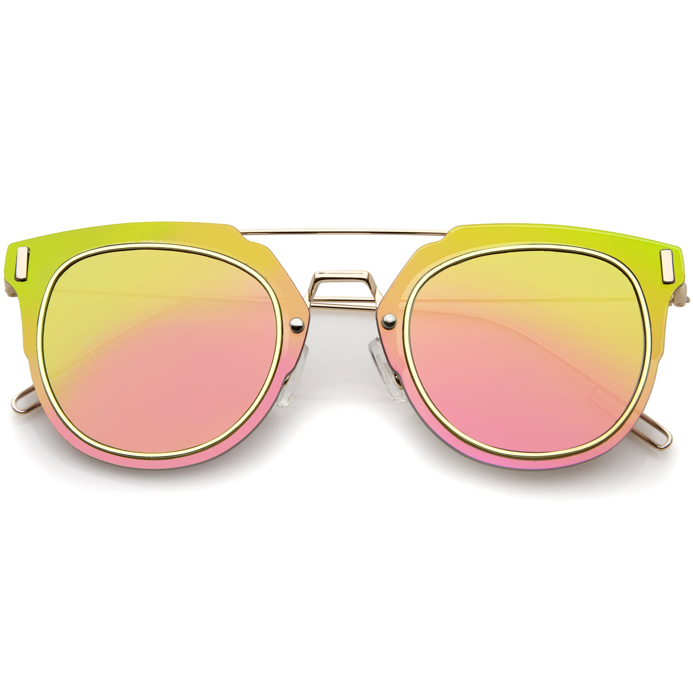 Gold / Pink-Green Mirror