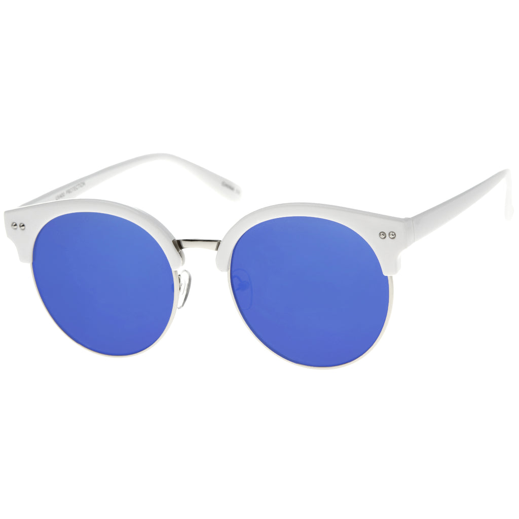 White-Silver / Blue Mirror