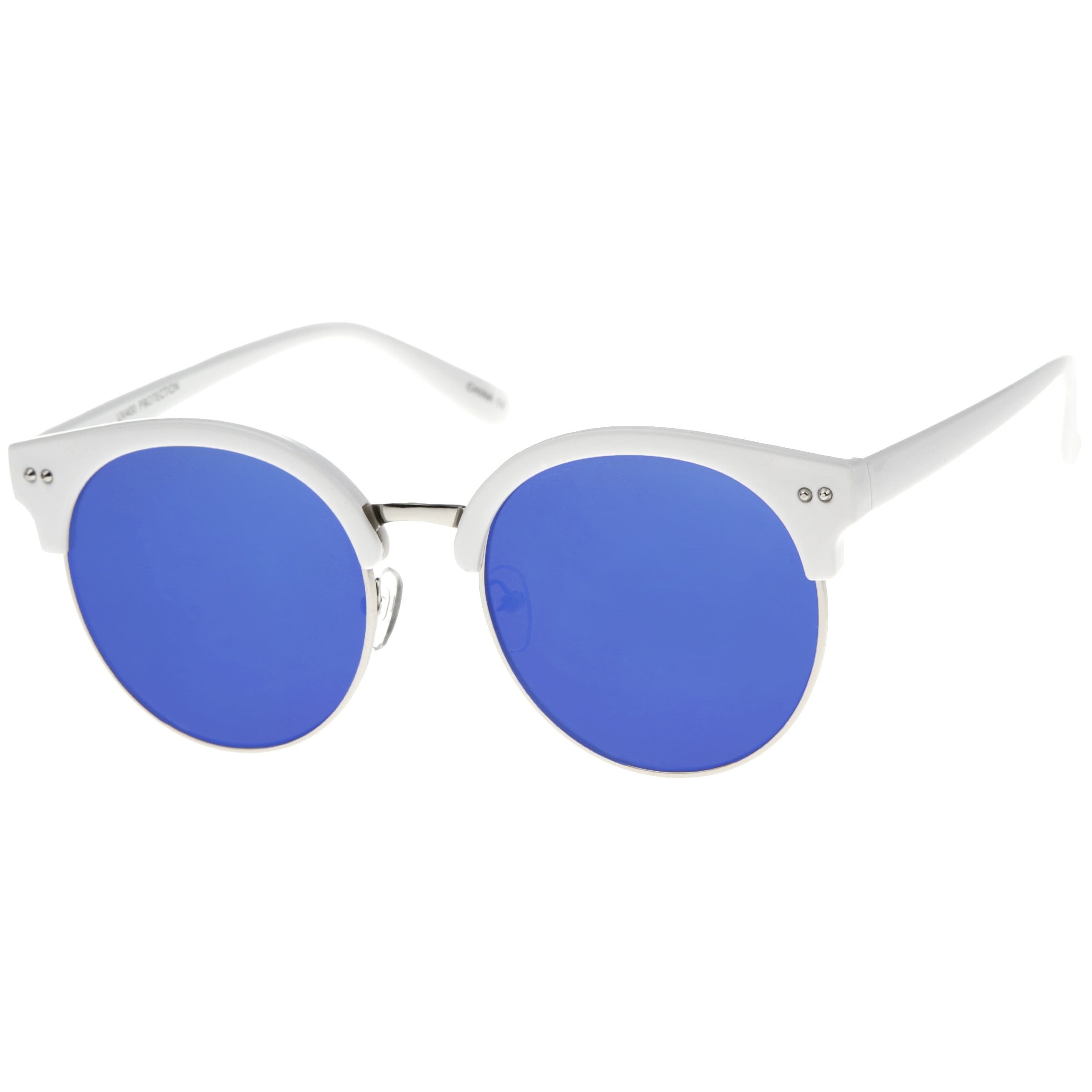 White-Silver / Blue Mirror