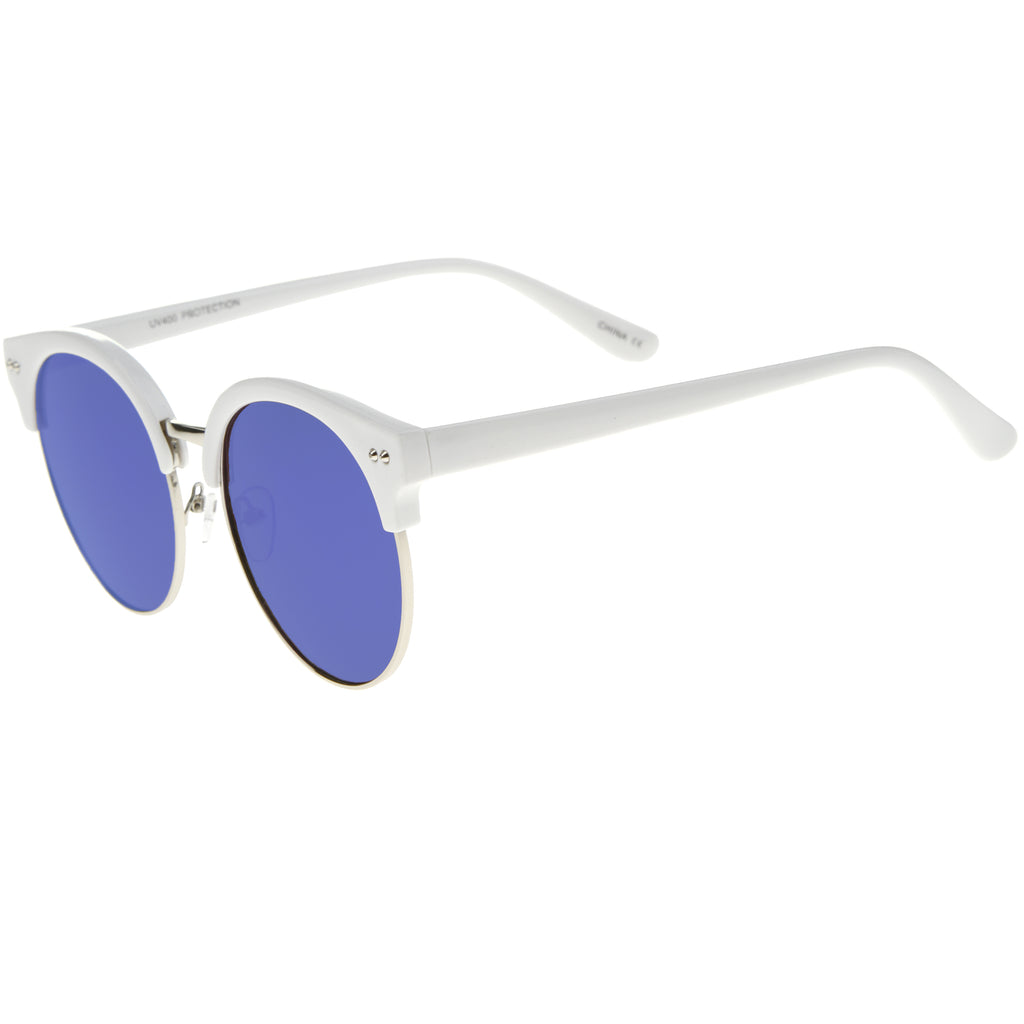 White-Silver / Blue Mirror