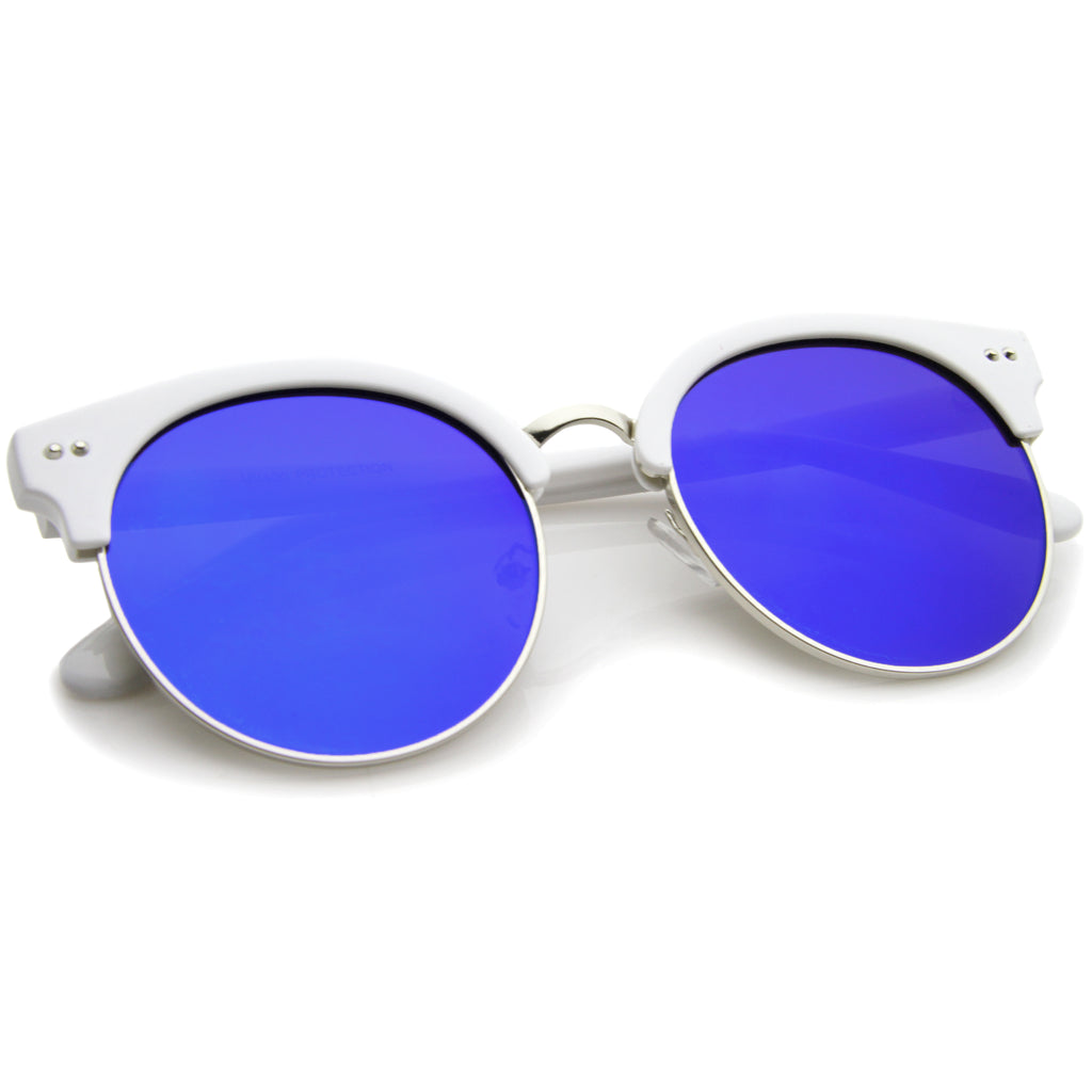 White-Silver / Blue Mirror