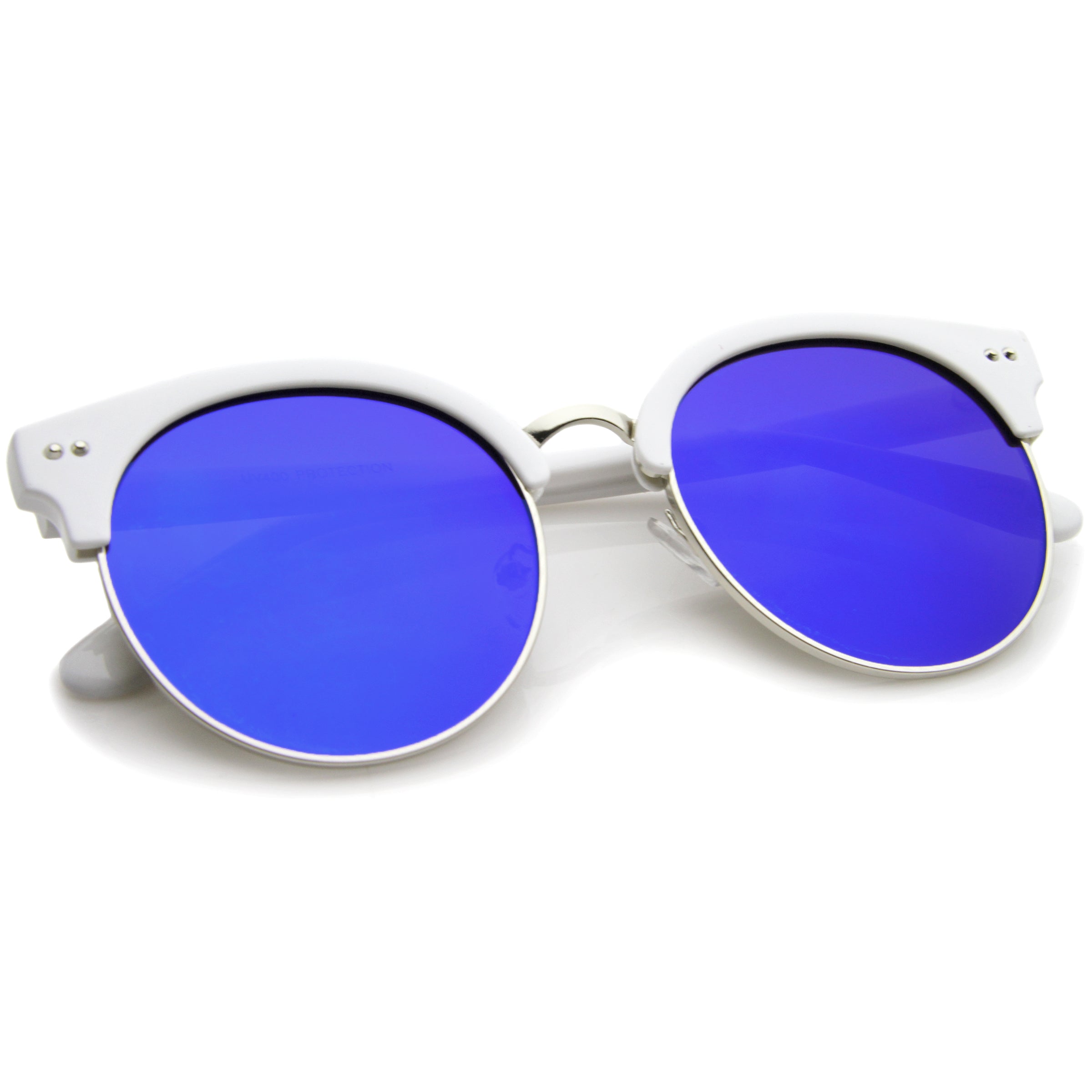 White-Silver / Blue Mirror