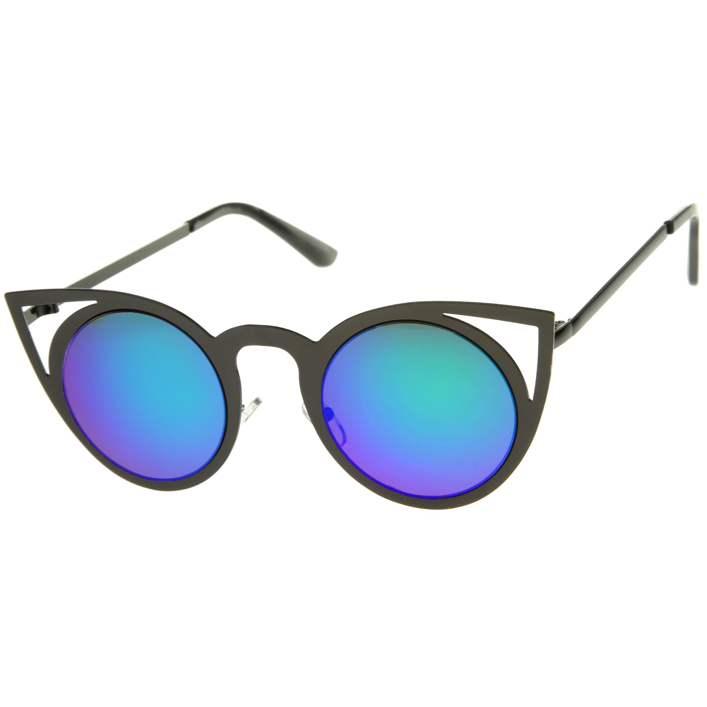 Black / Green Blue Mirror
