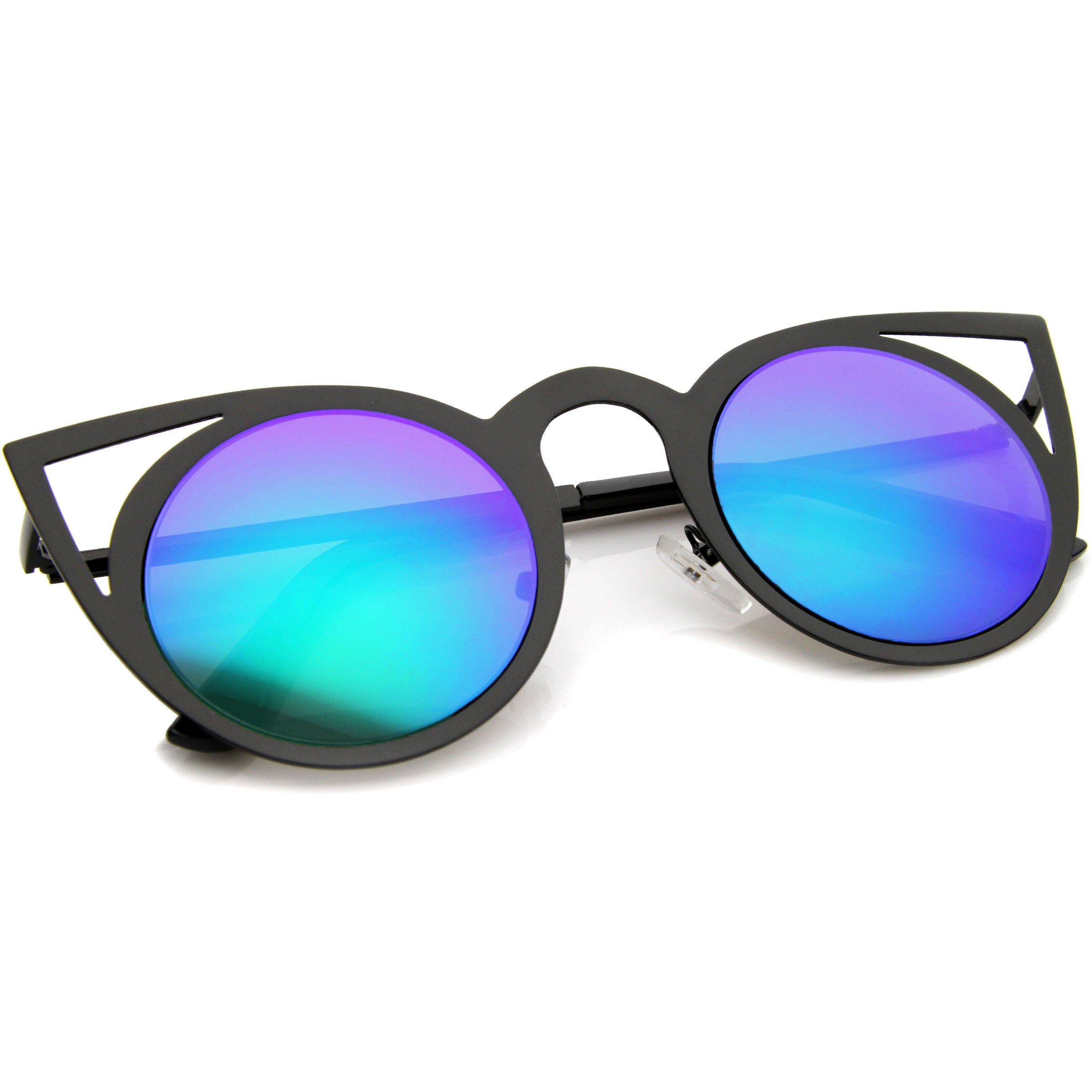 Black / Green Blue Mirror