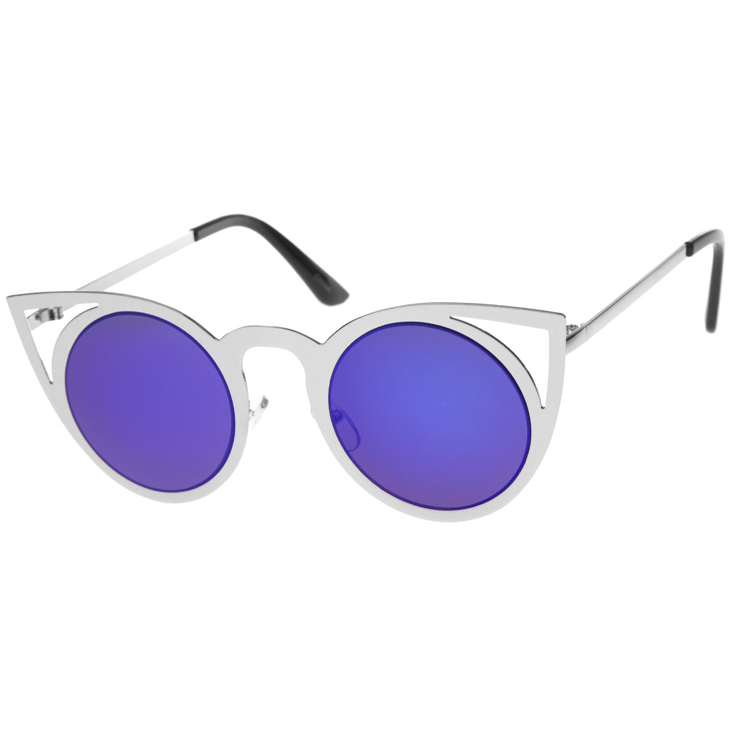 Silver / Blue Mirror