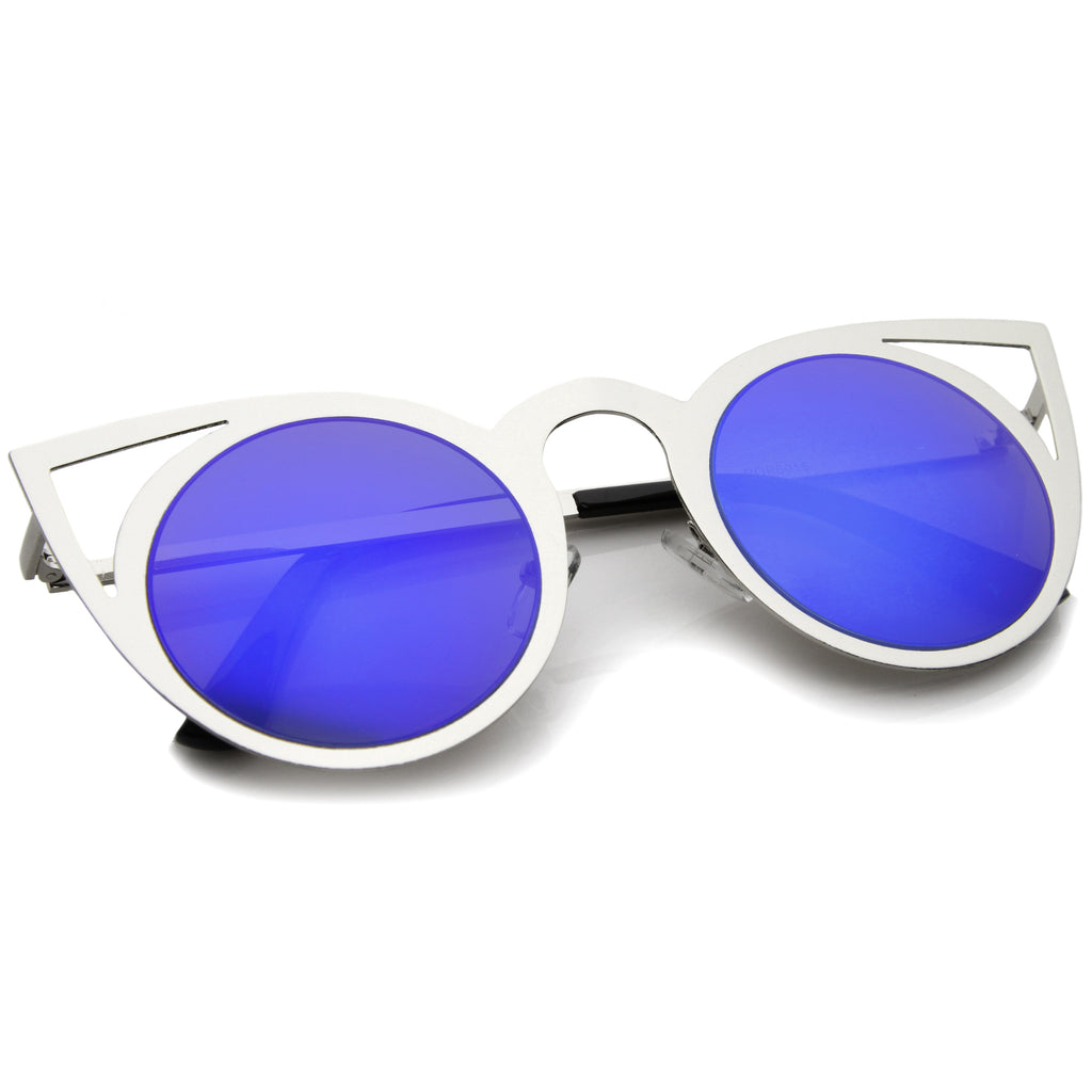 Silver / Blue Mirror
