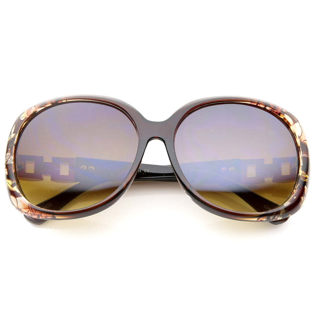 Floral-Brown / Amber