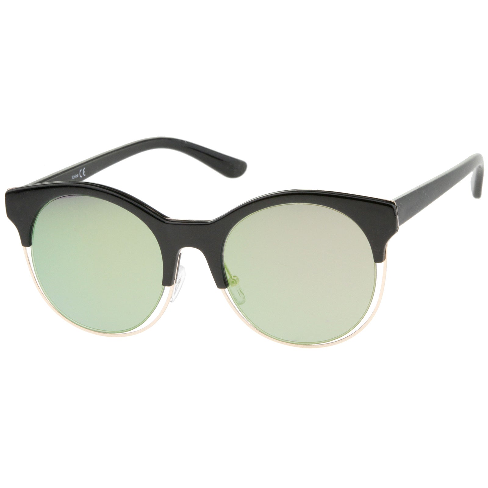 Shiny Black-Gold / Green Mirror