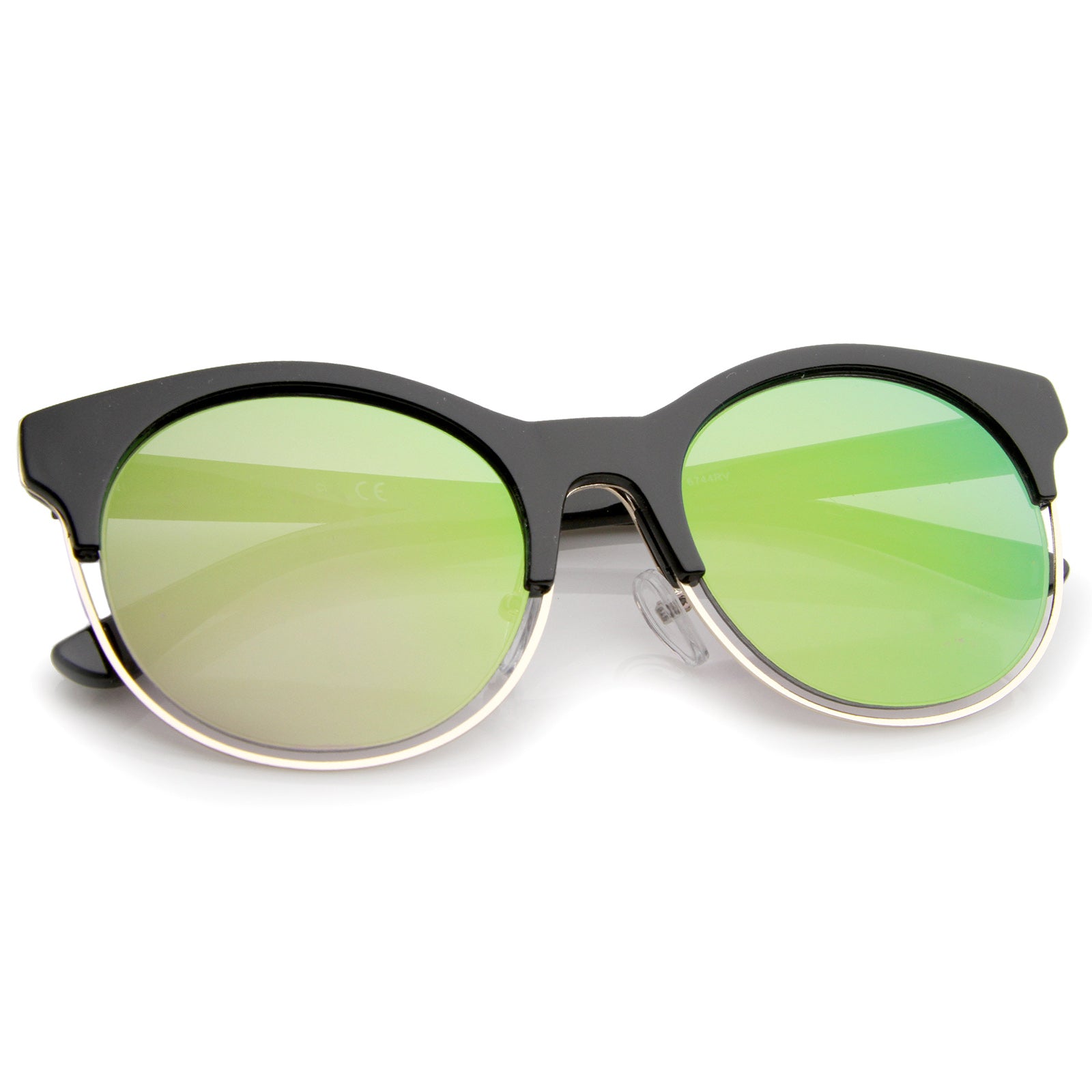 Shiny Black-Gold / Green Mirror