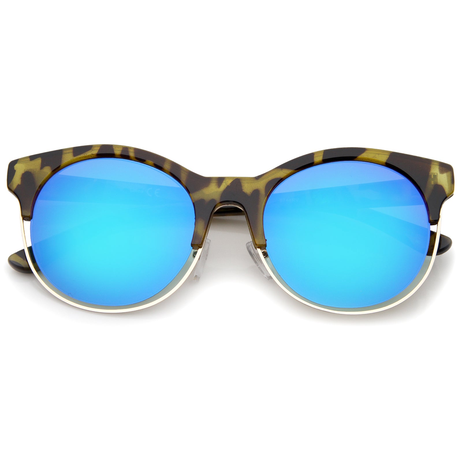 Shiny Tortoise-Gold / Blue-Green Mirror