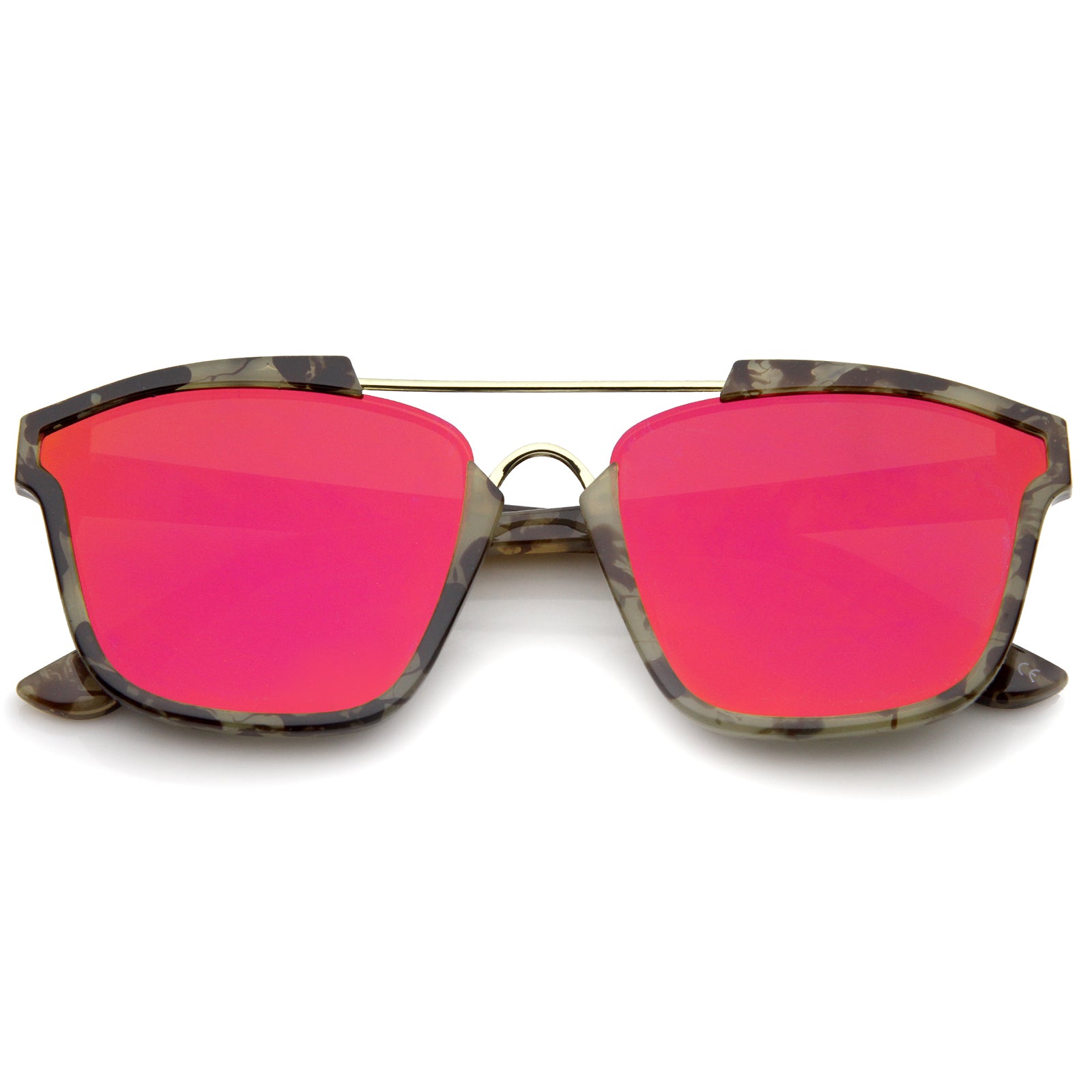 Brown-Marble-Gold / Magenta Mirror