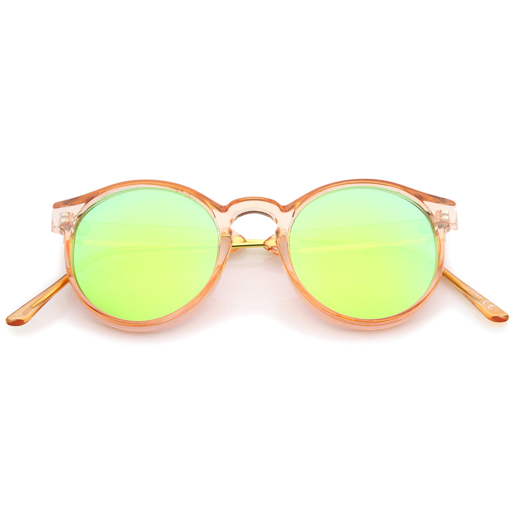 Peach-Gold / Green Mirror