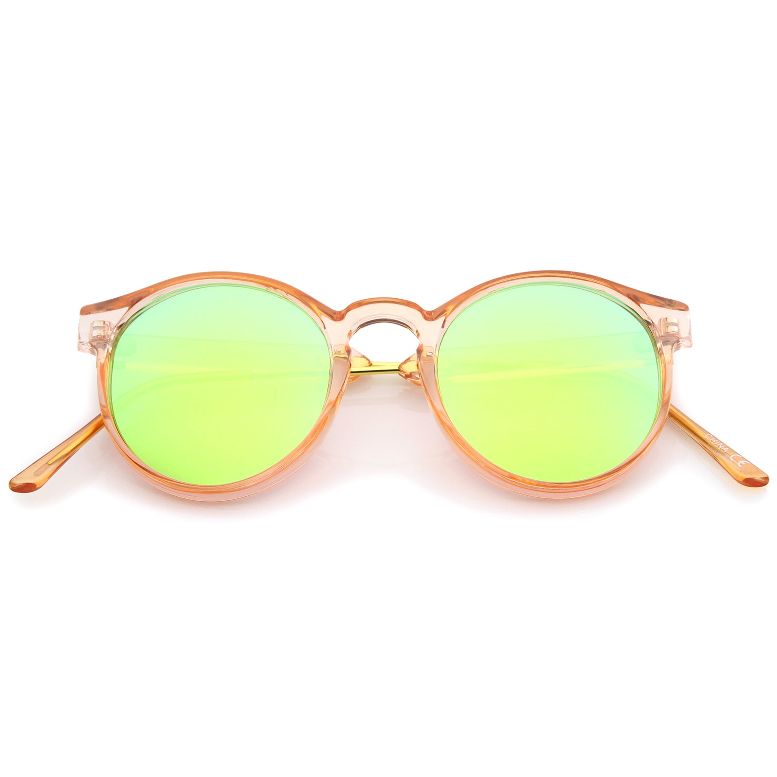 Peach-Gold / Green Mirror