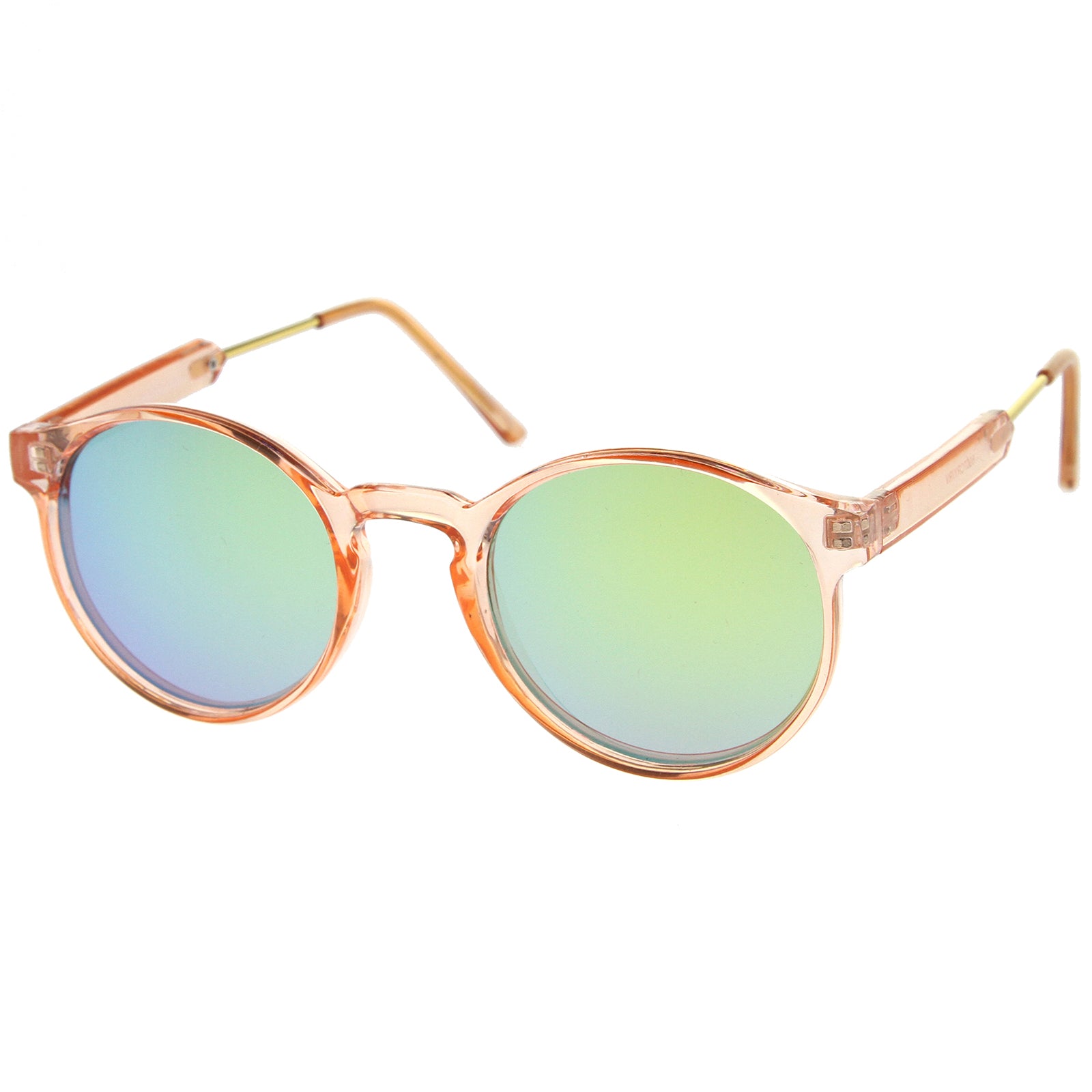 Peach-Gold / Green Mirror