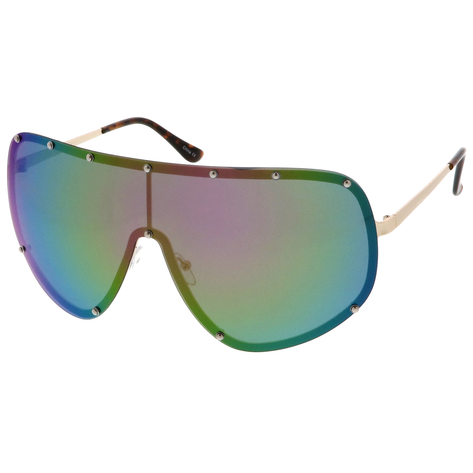 Gold / Purple Green Mirror