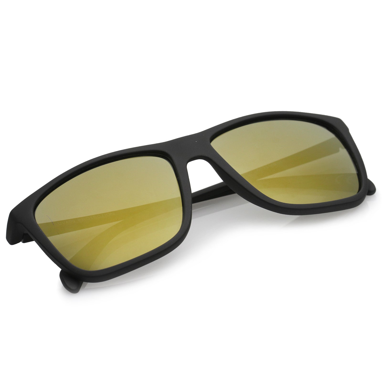 Rubberized Black / Gold Mirror