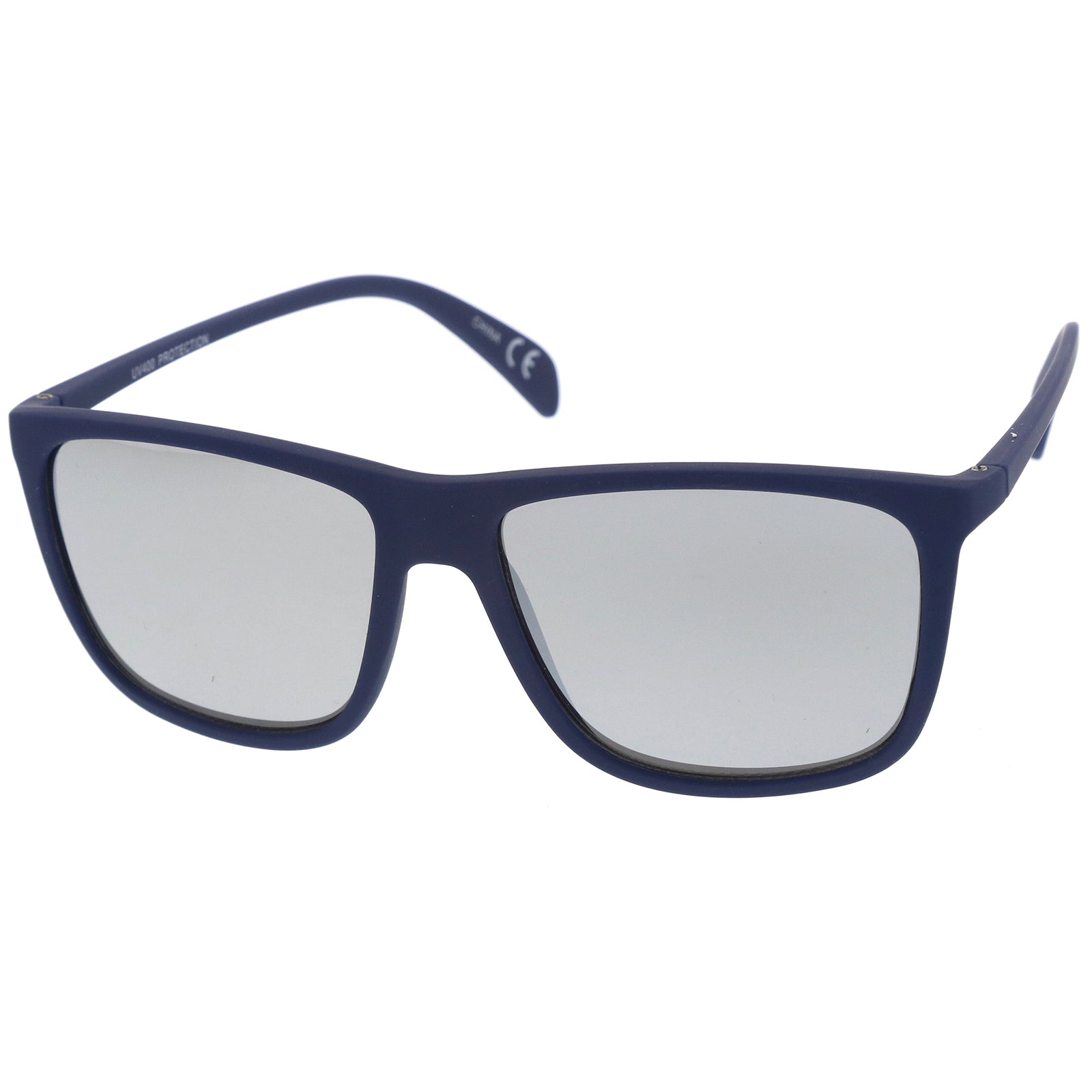 Rubberized Blue / Silver Mirror