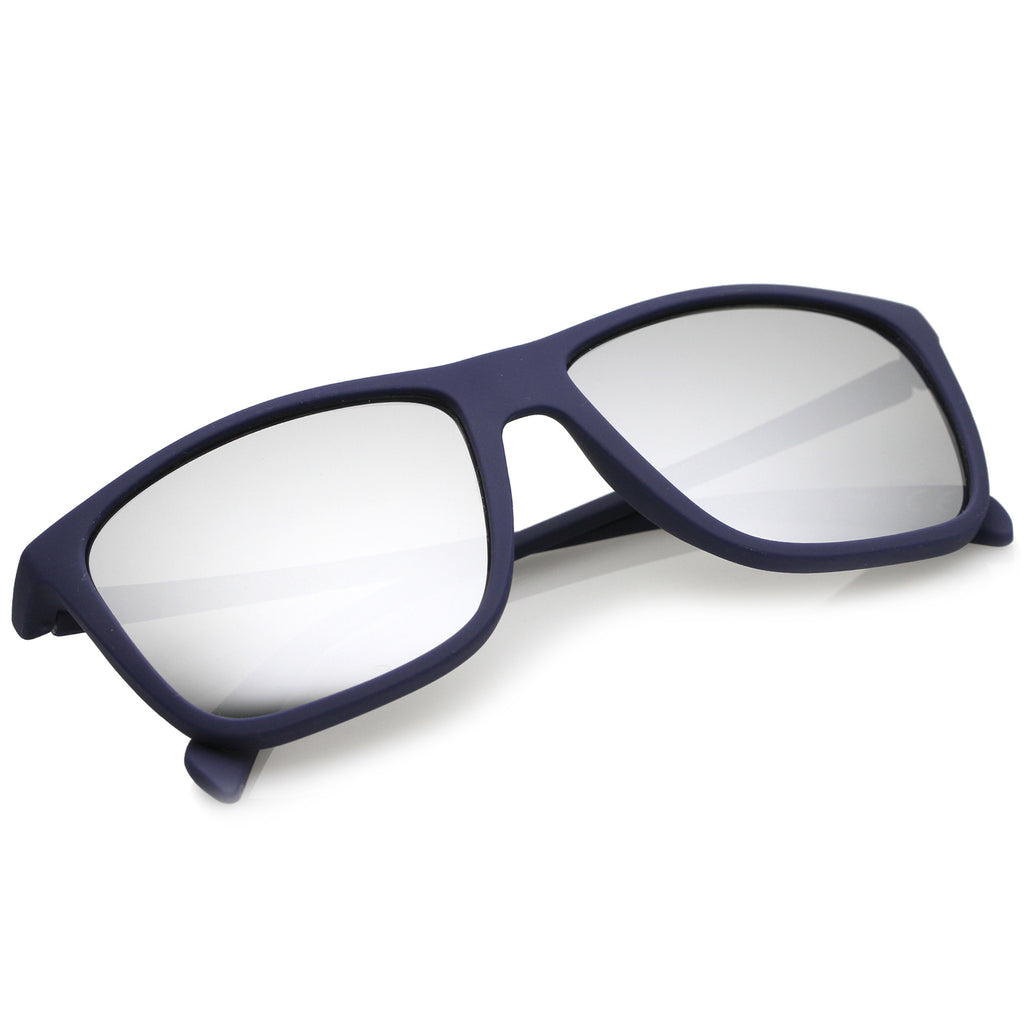 Rubberized Blue / Silver Mirror