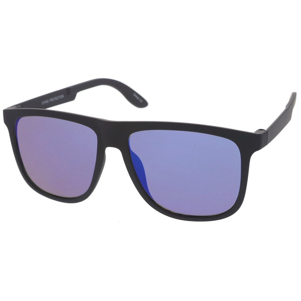 Rubberized Black / Blue Mirror
