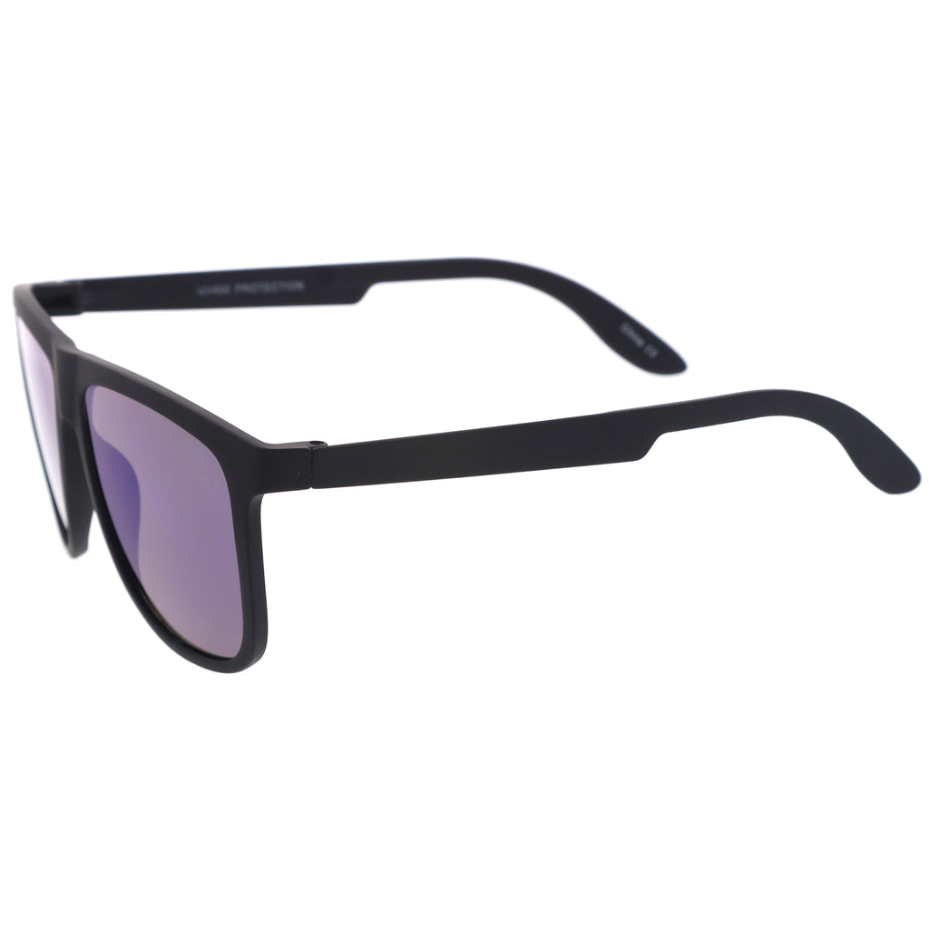 Rubberized Black / Blue Mirror