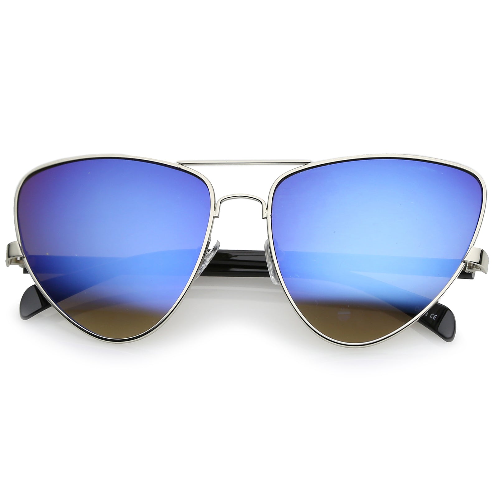 Silver Black / Blue Mirror