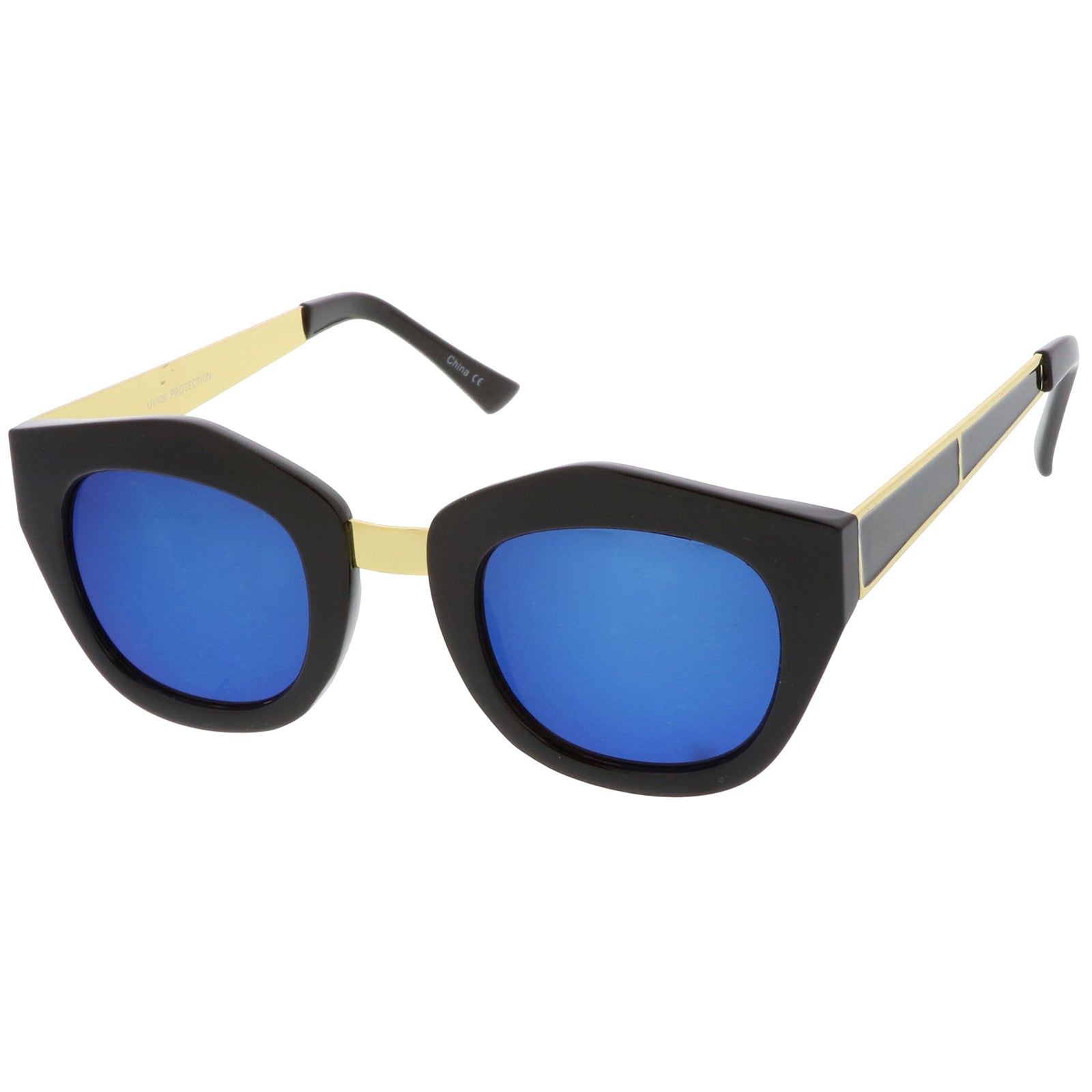 Square Metal Cat Eye Sunglasses