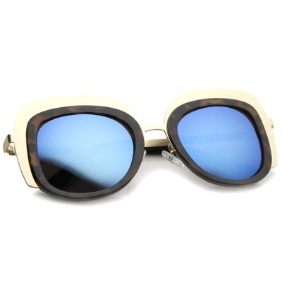 Gold-Tortoise / Blue Mirror