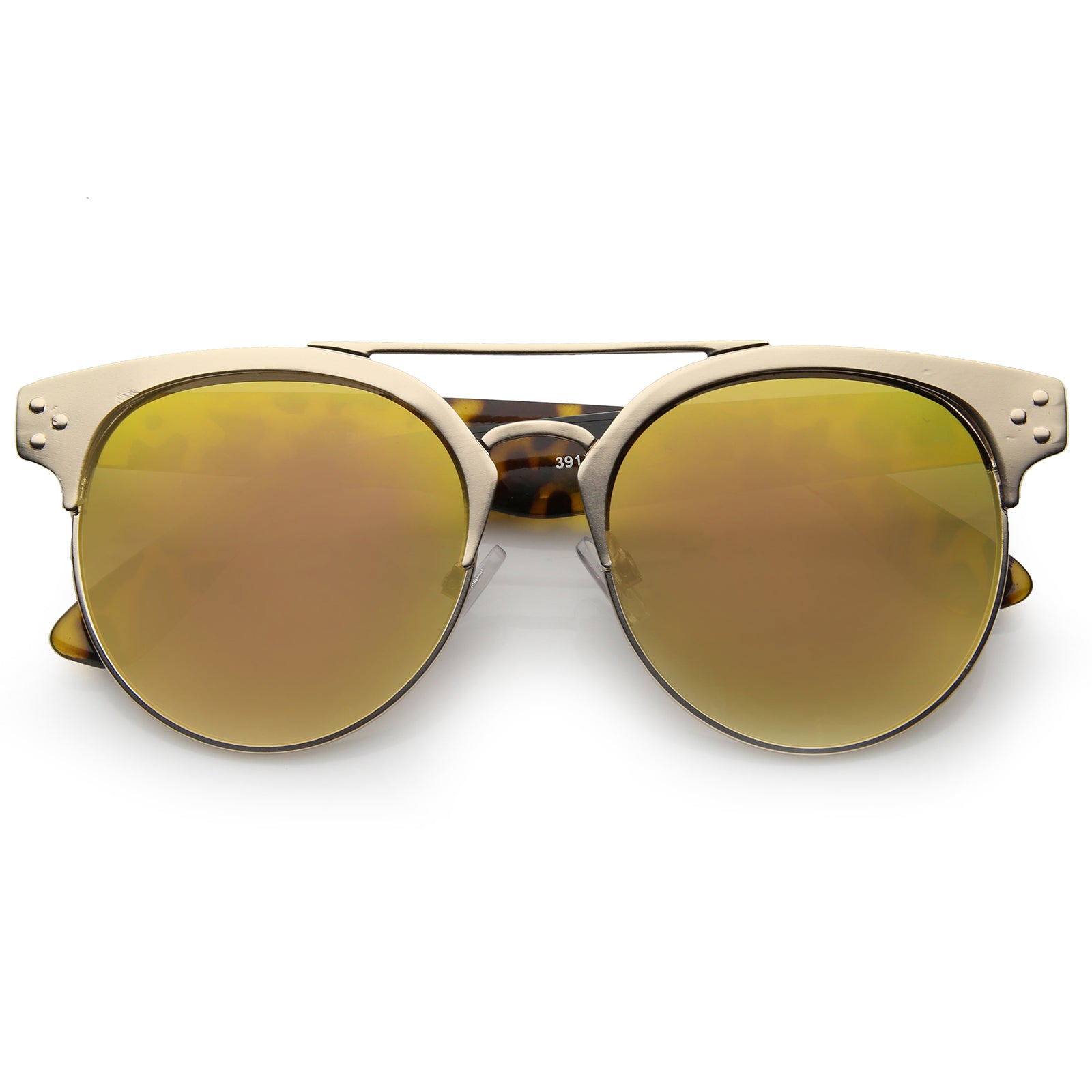 Gold-Tortoise / Pink-Green Mirror