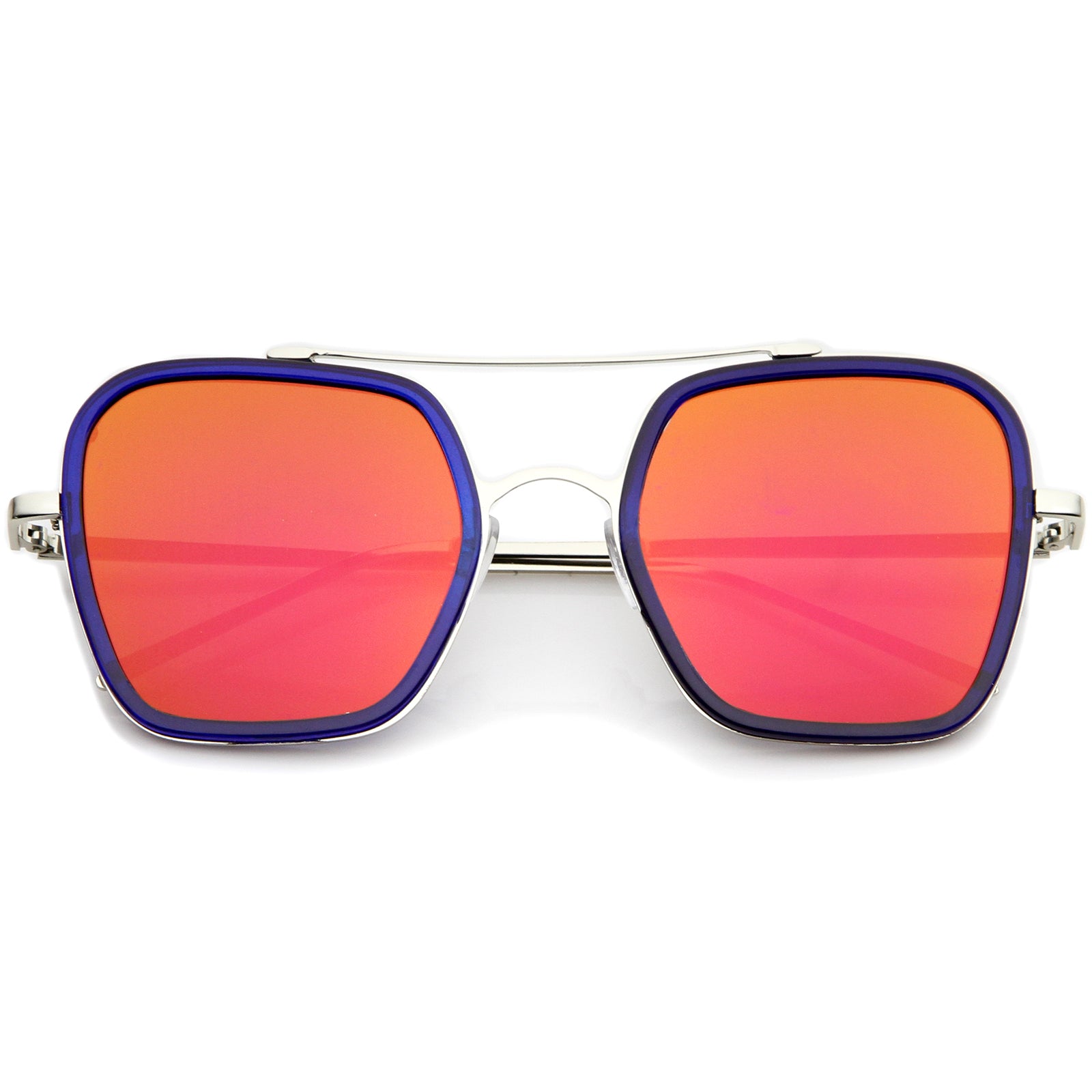 Blue-Silver / Red-Orange Mirror