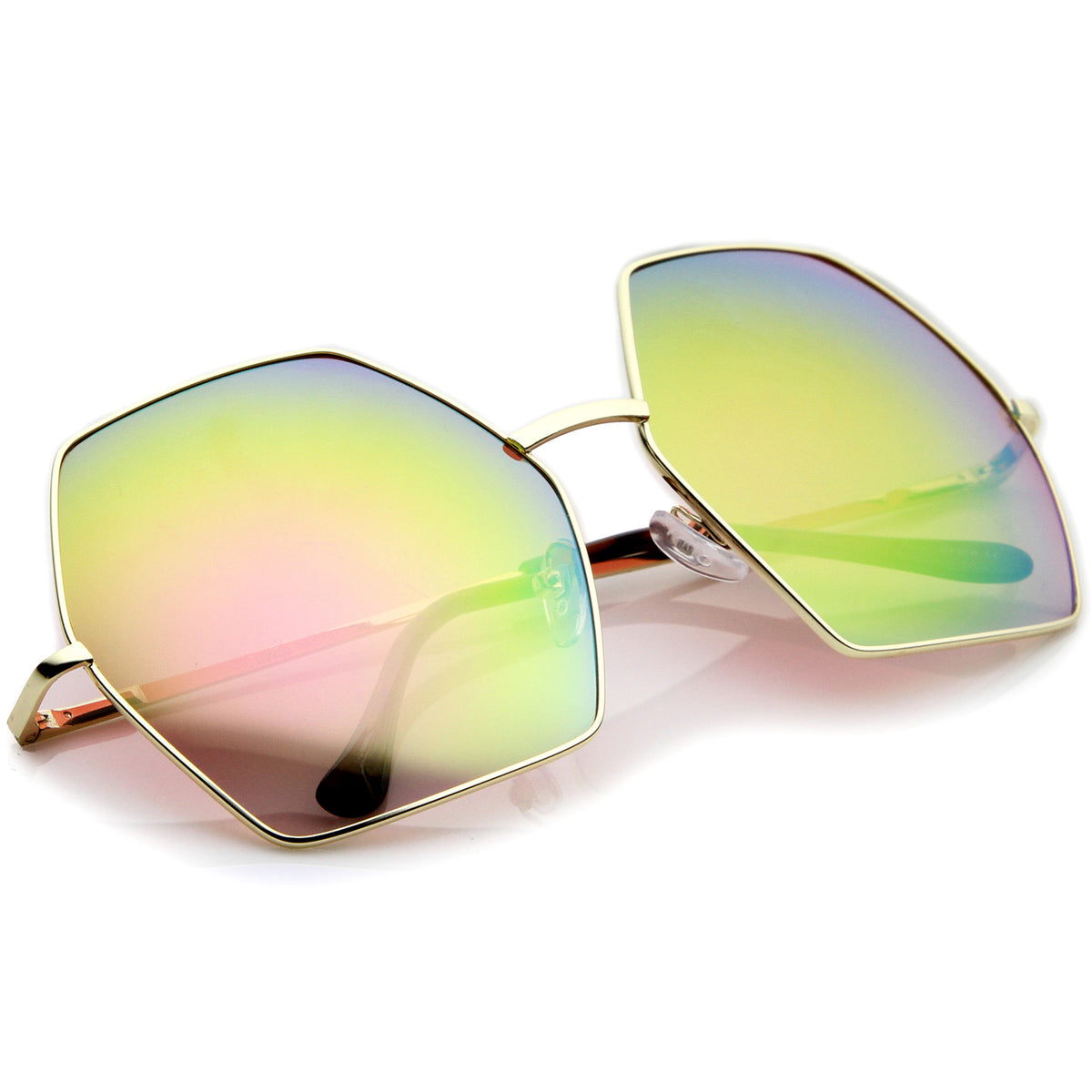 Gold / Pink-Green Mirror