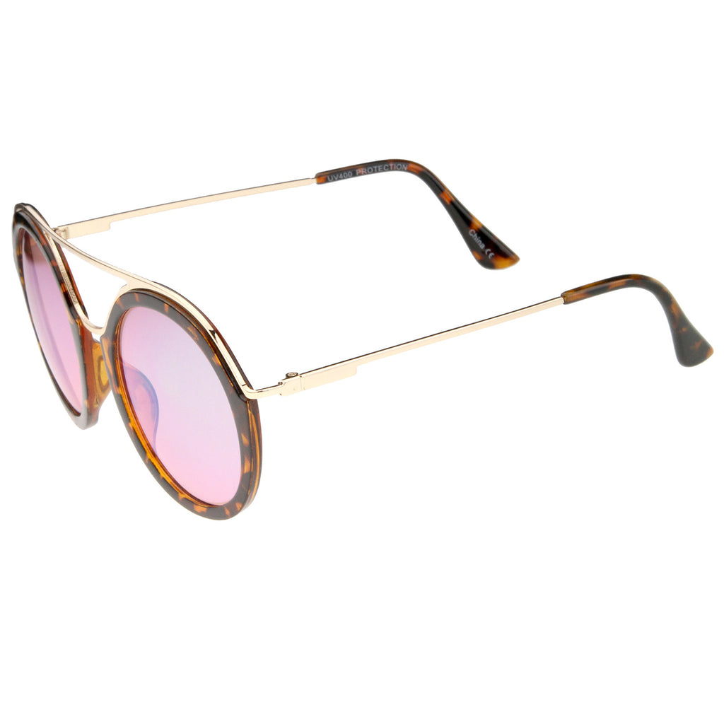 Tortoise-Gold / Green-Pink Mirror