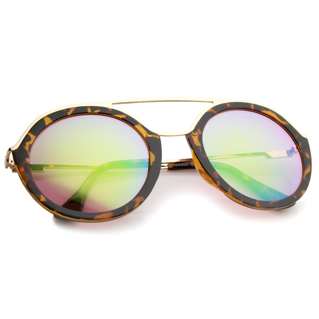 Tortoise-Gold / Green-Pink Mirror