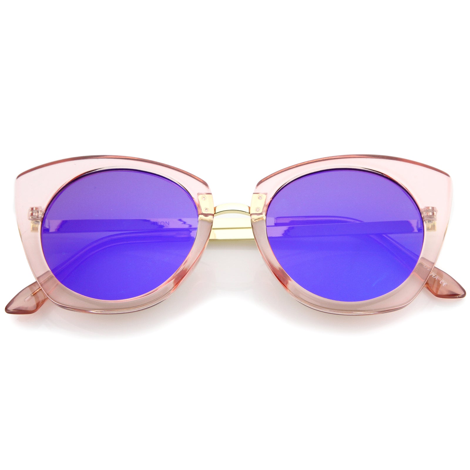 Flyer Cat Eye Sunglasses in Light Gold and Pink by LINDA FARROW