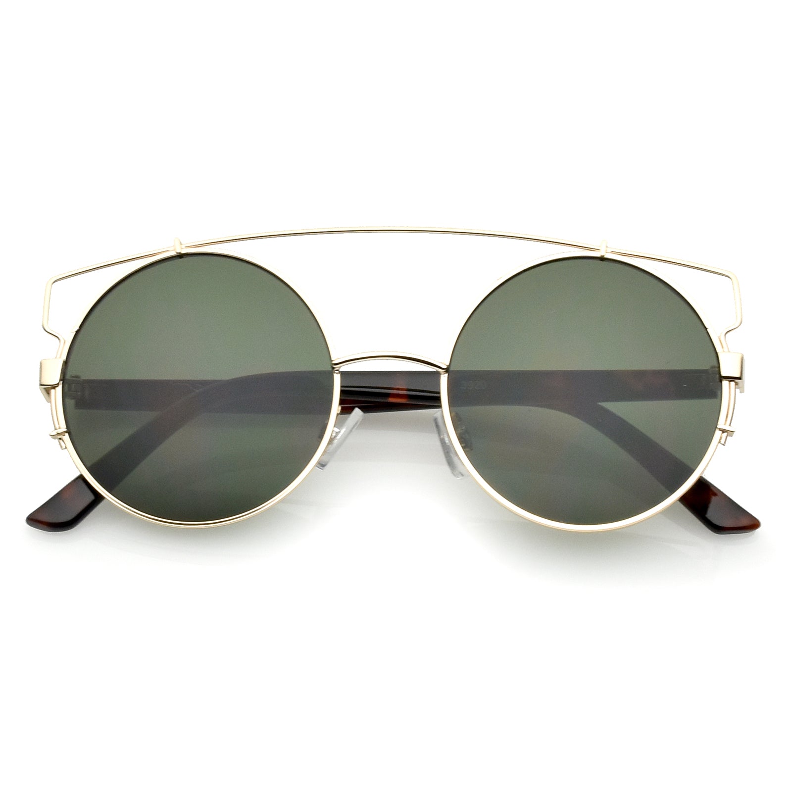 Double Bridge Classic Semi-Rimless Gradient Sunglasses