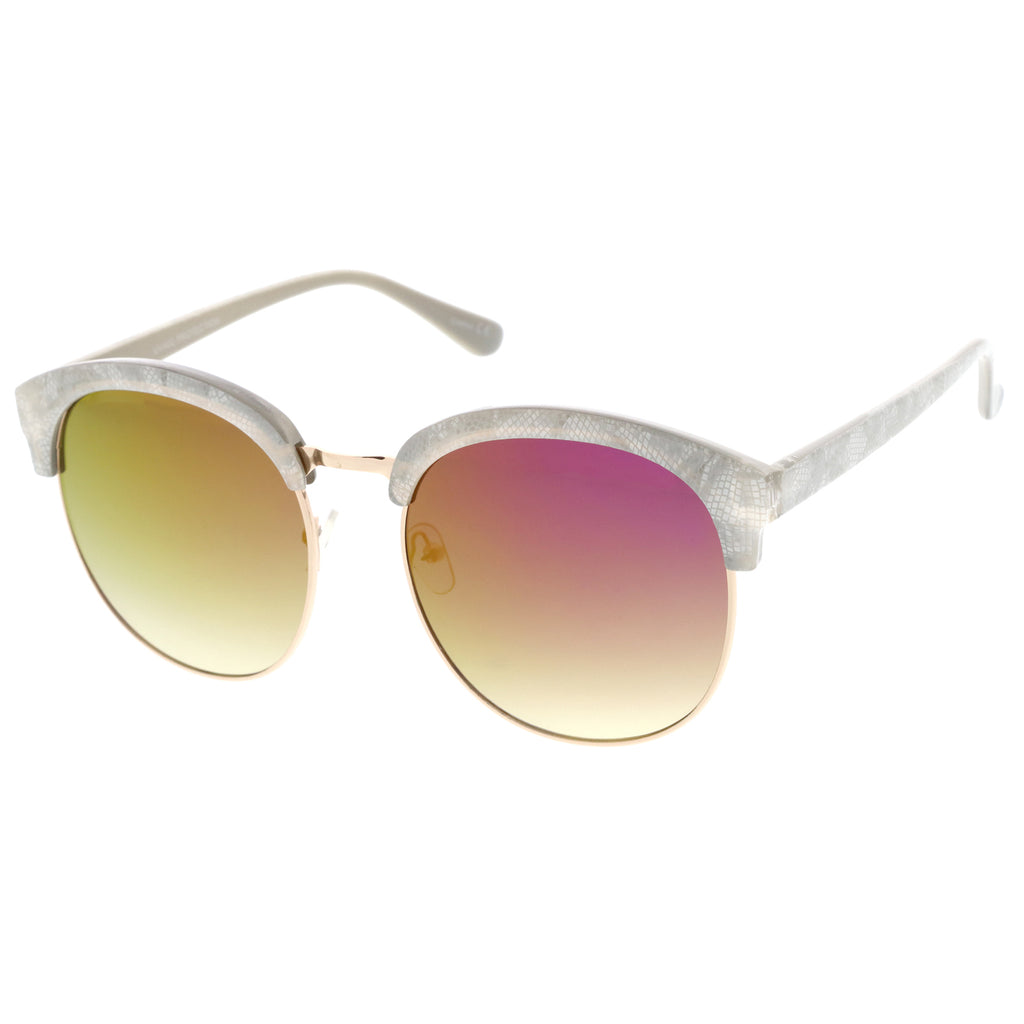 Light Grey Gold / Magenta Mirror