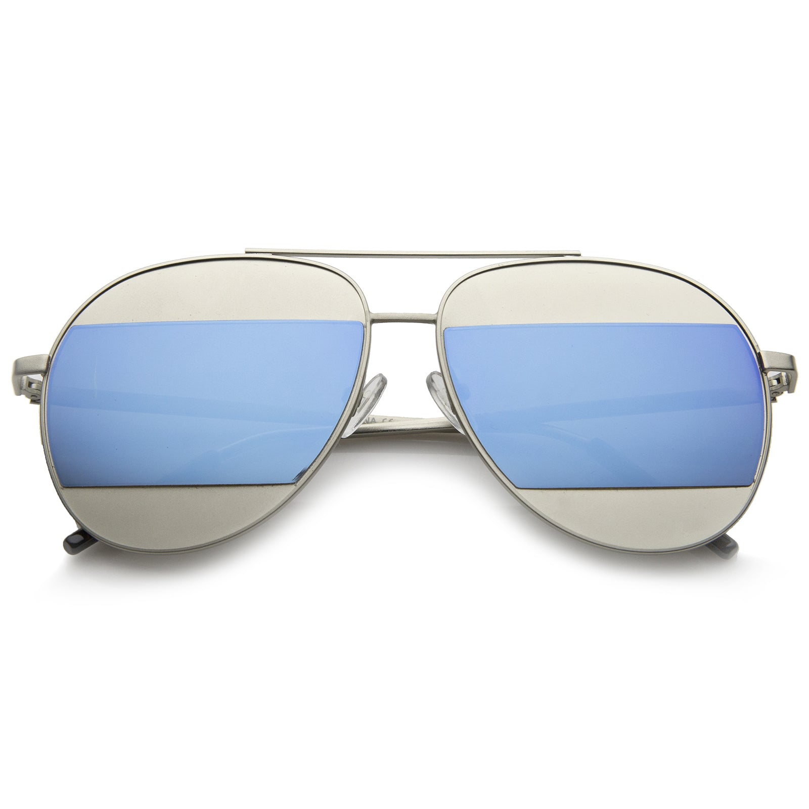 Silver / Blue Mirror