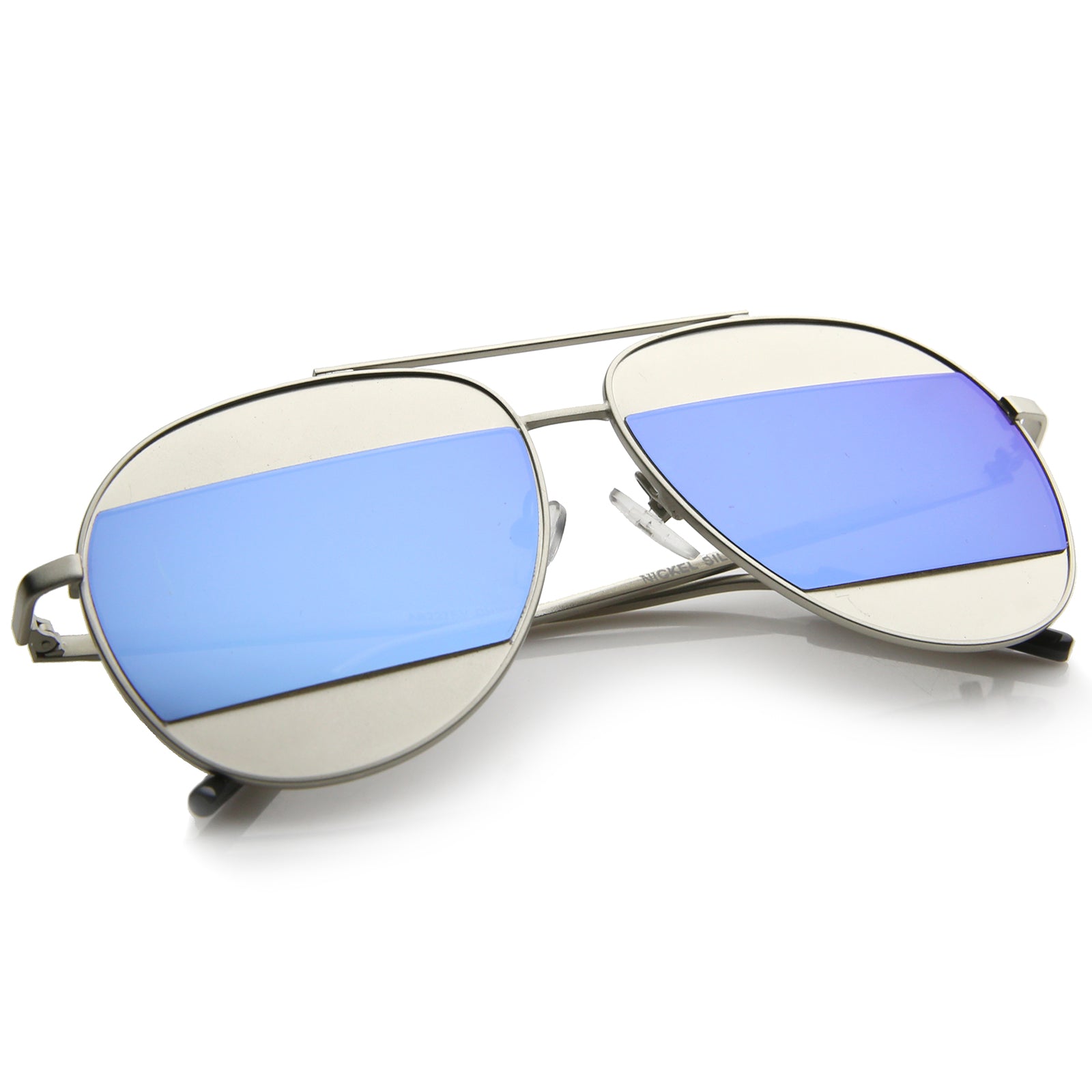 Silver / Blue Mirror