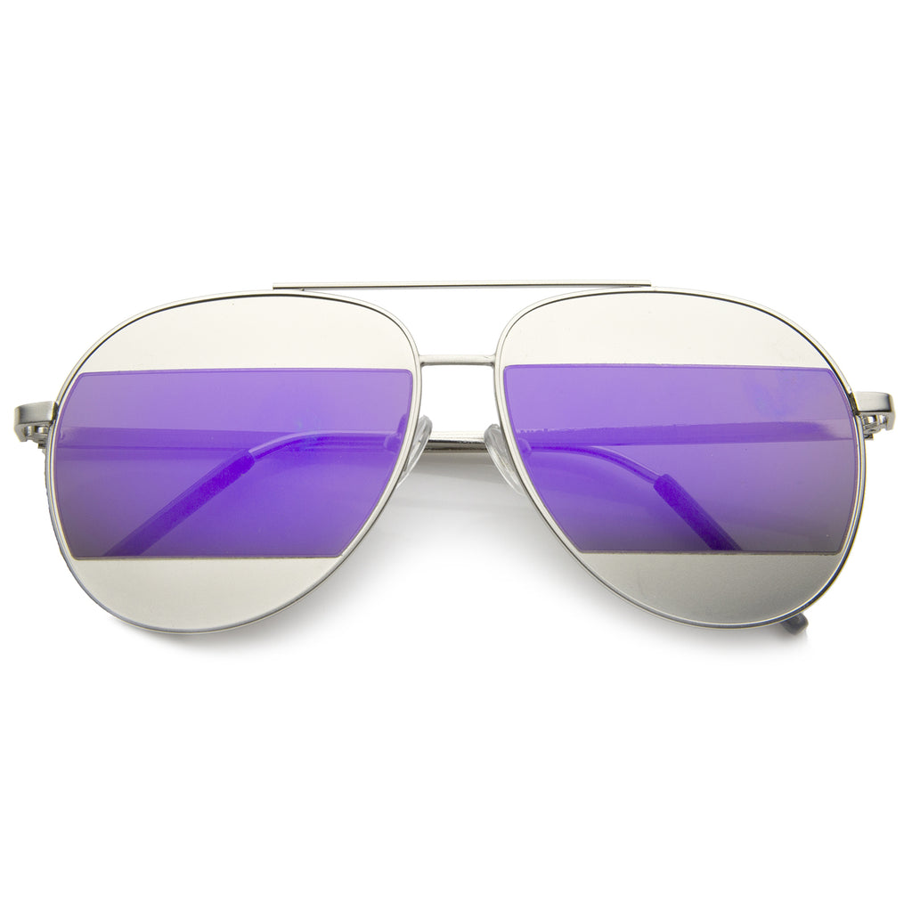 Silver / Purple Mirror