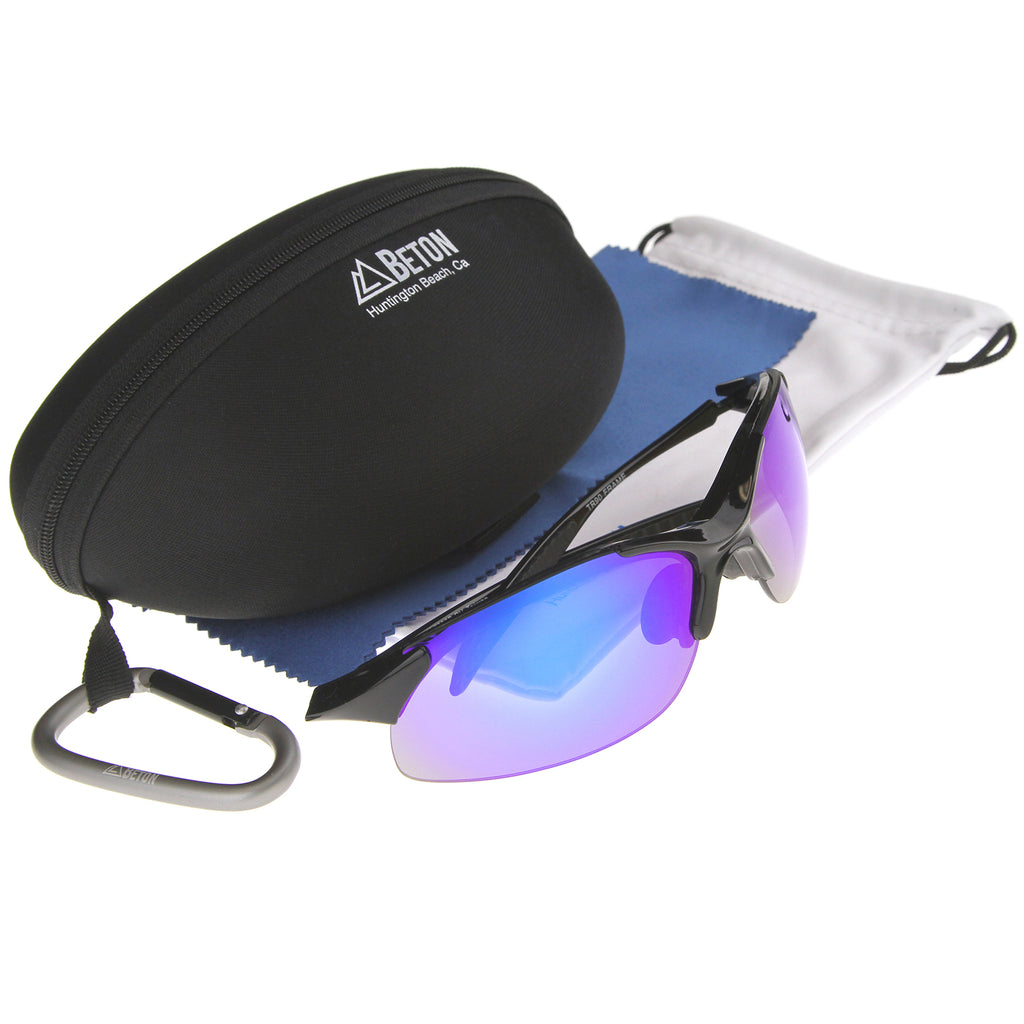 Black-Black / Blue-Purple Mirror